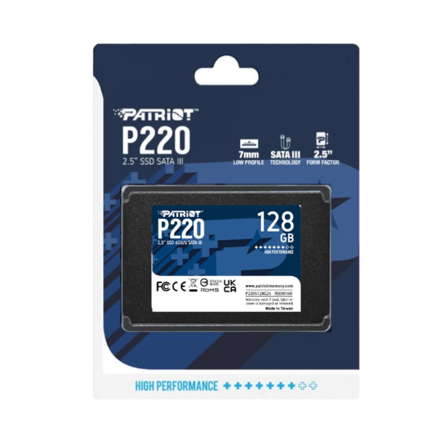 Image of Patriot P220 128GB SSD Meghajtó 550/480 MB/s [2.5"/SATA3]