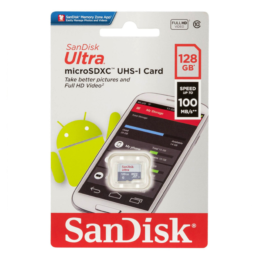 Image of SANDISK ULTRA MICRO SDXC 128GB CL10 UHS-I (100 MB/s olvasási sebesség)